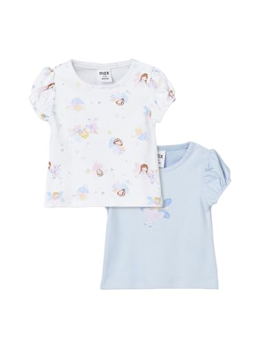 Max Girls Printed Top - Pack of 2 (Blue_6-12 M)