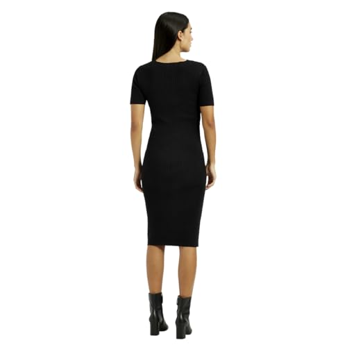 Levi's Women's Solid Black Boat Neck Dress