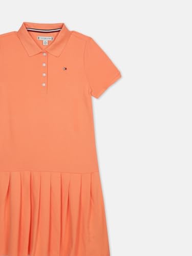 Girls Cotton Polo Collar A-Line Dress