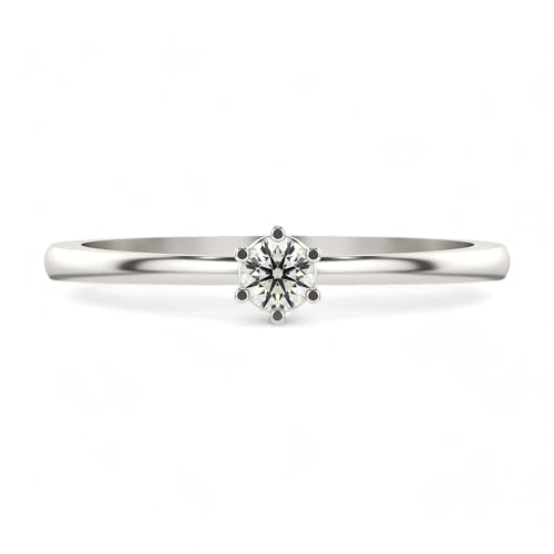 VALANOVA Sterling Silver & Certified Lab Grown Diamond 0.11cts | Ring For Women/Girls | Stylish & Elegant | VGR0298A | Ring Size: 10