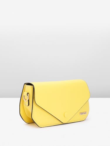 Fastrack Solid Envelope-Style Mini Sling Bag for Women, Girls and Ladies | with Flap Button Closure