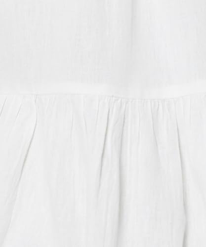 Max Women Embroidered Tiered Dress(White_XL)