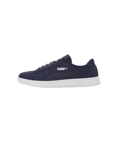 PUMA Unisex-Adult Smash V2 Buck Peacoat-Silver-White Sneaker - 11 UK (39571203)