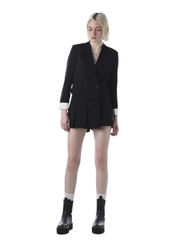 ONLY Women's Solid Tailored Fit Black Blazer
