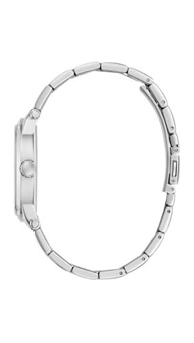 GUESS Gt Annette Analog Watch for Women with Silver Round Dial & Silver Stainless Steel Bracelet Band Water Resistant Women's Wrist Watches - GW0861L1