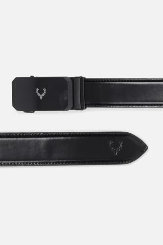 Men Black Solid Formal Belt