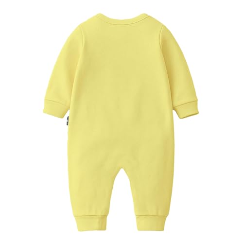 The Peppy Tend Baby Romper for Boys & Girls | 100% Cotton Full Sleeve Onesie Jumpsuit Dada Dadi's Little Rasgulla | New Born Outfit (0-12 Months) (Yellow, 0-3Months)