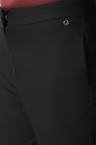 Allen Solly Women Black Solid Formal Trousers