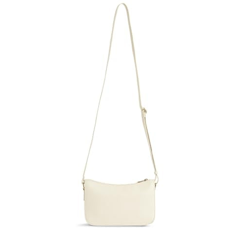 Caprese Carol Medium Sling Bag for Women with Adjustable Strap & Zipper Closure for Comfortable Wear | Versatile Handbag for Everyday Use, Travel, and Special Occasions (Off-White)