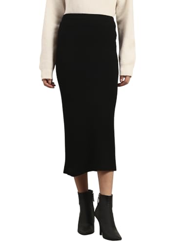 VERO MODA Women's Below Knee Skirt Black