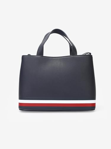 Striped Blue Pu Sling Bag