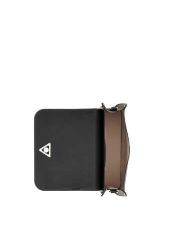 GUESS Black Textured Meridian Flap Crossbody
