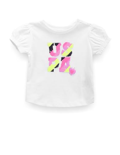 U.S. POLO ASSN. Girls Flip Sequin T-Shirt White