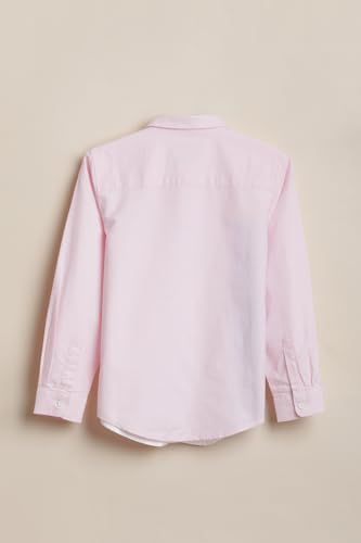 Boys Pink Patterned Casual Shirt