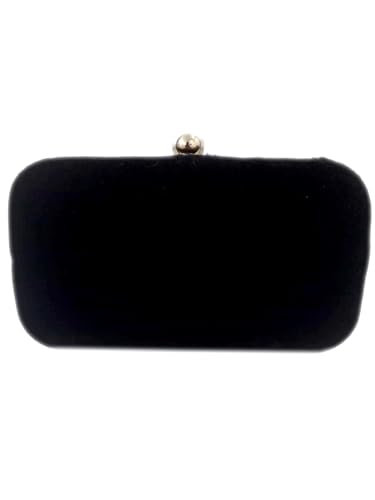Amerie Fashions Women & Girls Embroidered Black-Silver Clutch Purse for Party Wedding