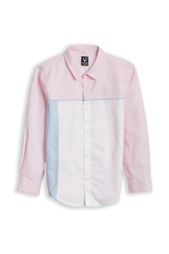 Boys Pink Patterned Casual Shirt
