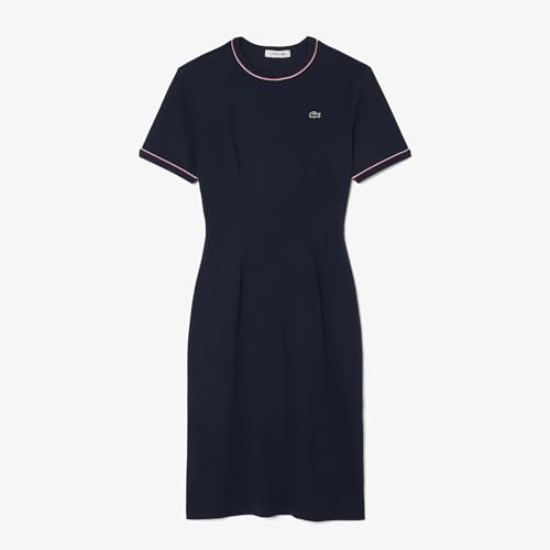 Lacoste Women's Cotton Classic Knee-Length Dress (EF9988GW1_Blue_GW1_40)