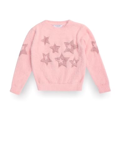 U.S. POLO ASSN. Girls Patterned Knit Pullover Sweater Pink