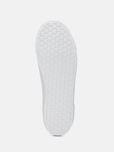 Solid White Leather Sneakers