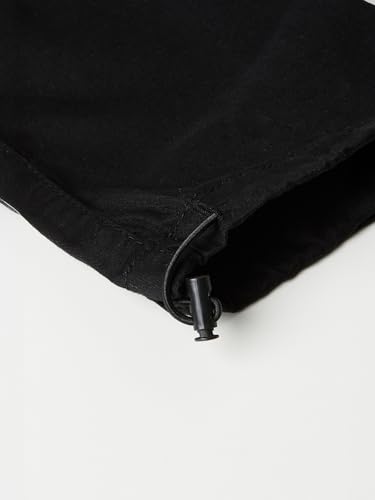 Max Girls Solid Parachute Cargos (Black_10-12 Y)