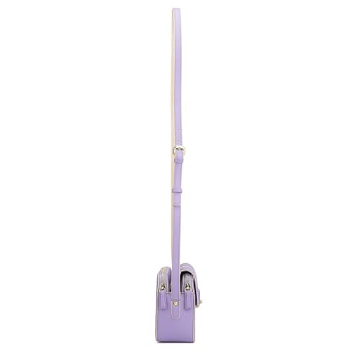 Da Milano Leather Sling Bag for Women - Purple (00176B)