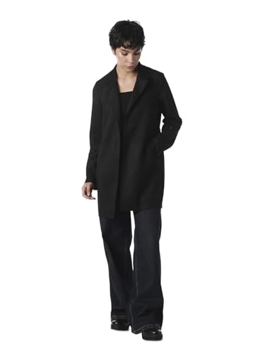 ONLY Women's Solid Regular Fit Black Coat