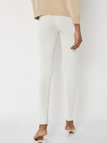Max Women Knit Leggings(White_XL)