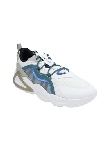 XTEP Daddy Series Colourblocked White & Grey Retro Casual Shoes for Men -Euro 44