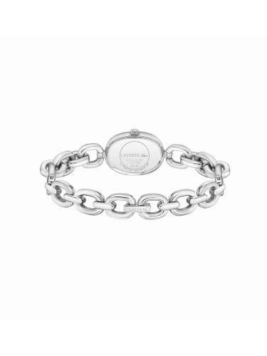 Lacoste Lacoste Parisienne Qtz Basic Mini Silver White Oval Dial Women's Watch- 2001541