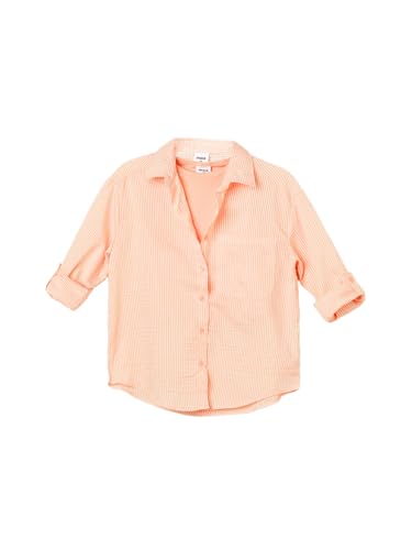 Max Girls Striped Oversized Shirt with T-Shirt (Pink_14-16 Y)