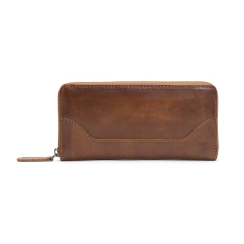 Frye Women's Melissa Zip Wallet, Cognac, One Size