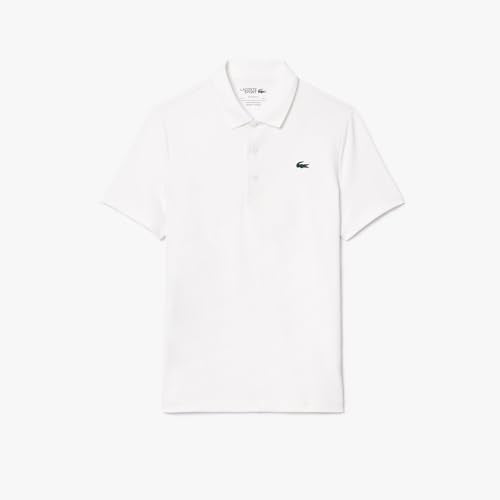 Lacoste Men's Solid Regular Fit Polos (DH8915001_White
