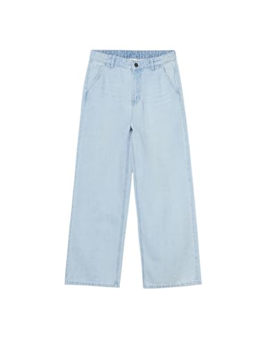 Max Girls Washed Wide Leg Jeans (Blue_9-10 Y)