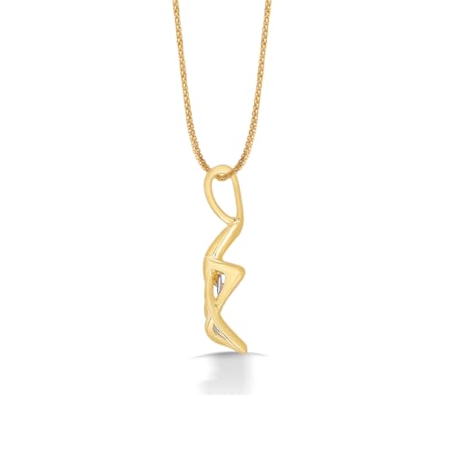 P.N.Gagdil Jewellers 14 Karat Yellow Gold & Diamond Certified Gold Casual Pendant For Women KP10324 IJ/SI
