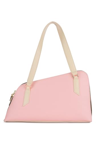 RASHKI Fawn - Womens Handbag | Spacious | Unique Shape | Party Purse | Zipper Closure (Pink)