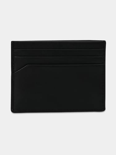 Calvin Klein Solid Black Leather Card Wallet