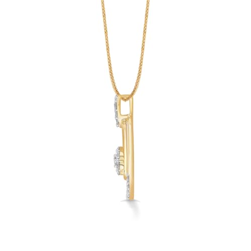 P.N.Gagdil Jewellers 18 Karat Yellow Gold & Diamond Certified Gold Casual Pendant For Women KEN0023P FG/VS