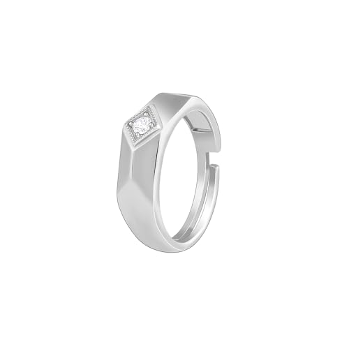 GIVA 925 Silver Racy Rugged Ring For Him, Adjustable | Gifts for Men and Boys | With Certificate of Authenticity and 925 Stamp | 6 Months Warranty