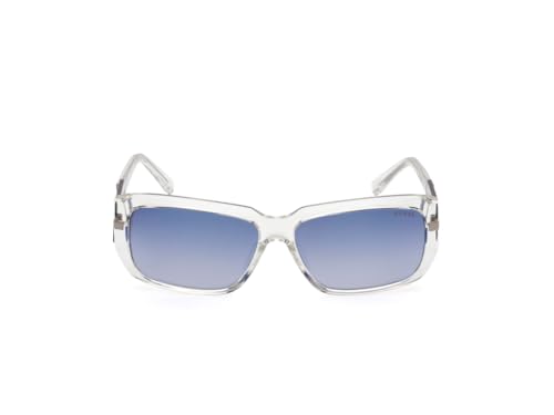 Guess 100% UV protecetd | Mirrored | Large | Full Rim | Rectangular | Frame: White | Lens: Blue