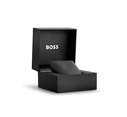 BOSS Troper Men's Automatic Mechanical Watch, Stainless Steel, 10ATM/100m Water Resistant - Stylish, Durable Timepiece - Self-Winding - Gift for Him, 43mm, Silver-Green, bracelet
