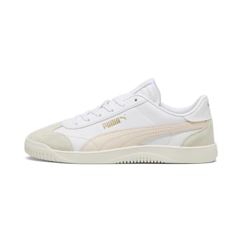PUMA Women's Club 5v5 Sneakers, Puma White-rosebay-puma Gold, 8