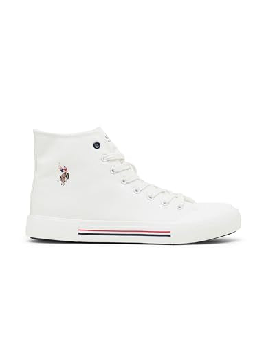 U.S. Polo Assn. Mens VLAIR 2.0 Mid Top Sneaker Off White