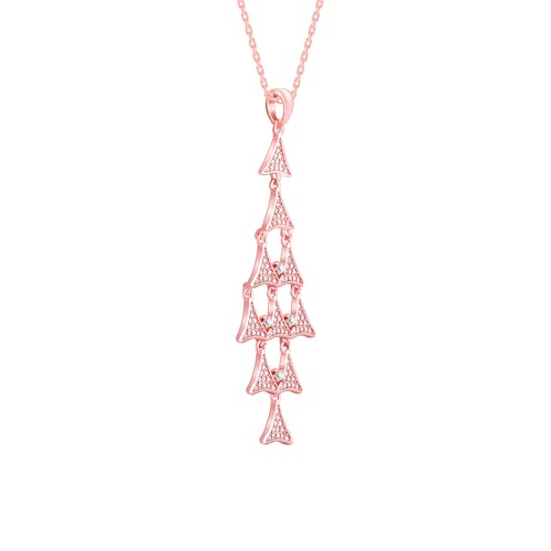 GIVA 925 Silver Rose Gold Baum Pendant With Link Chain| Necklace to Gift Women & Girls | With Certificate of Authenticity and 925 Stamp | 6 Months Warranty