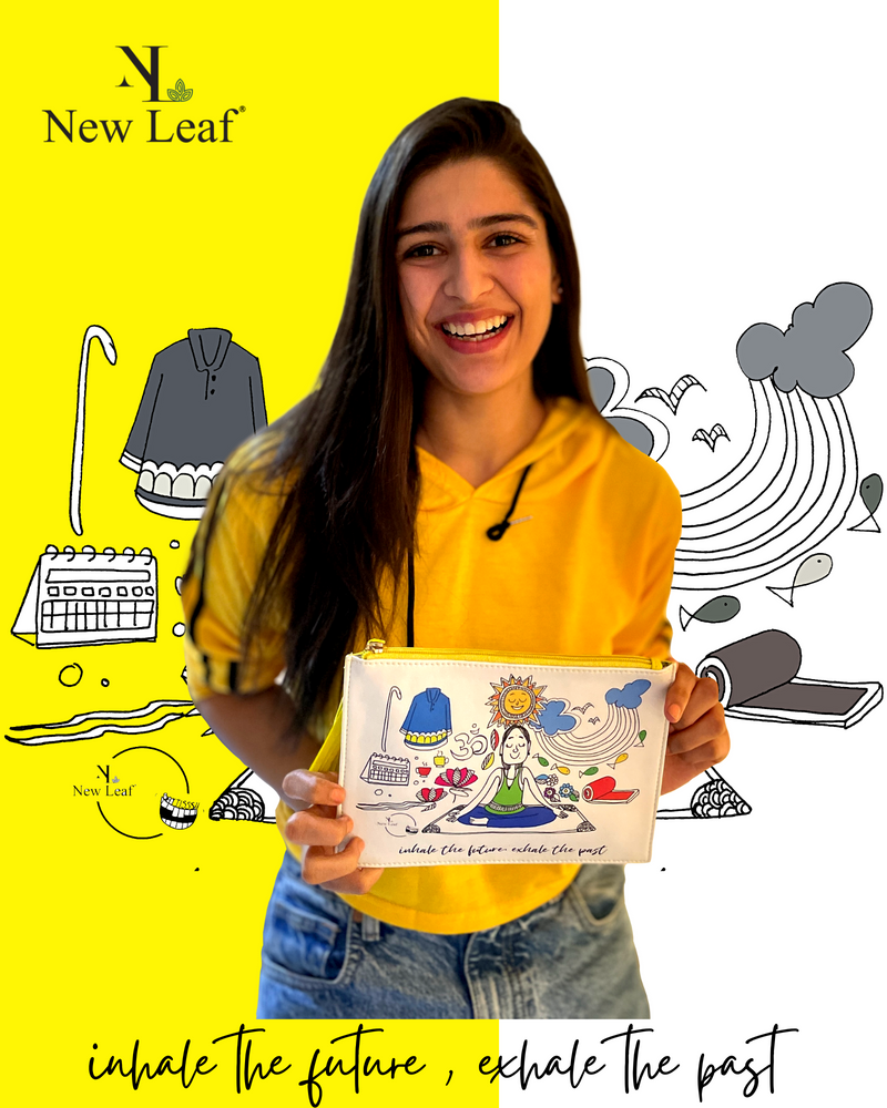 Inhale The Future, Exhale The Past Doodle Pouch - SaumyasStore