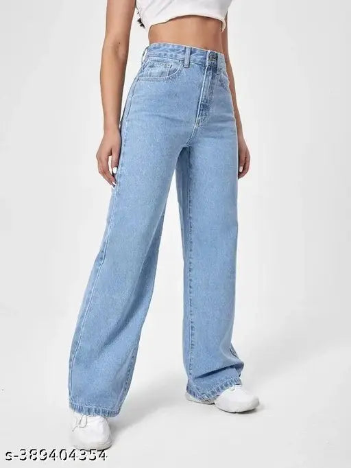 ICE BLUE DENIM WIDE LEG