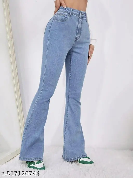 BELL BOTTOM HIGH WAIST DENIM JEANS