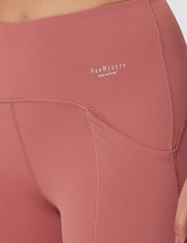 Van Heusen Proactive Elite Women Leggings - Nylon Spandex - Moisture Wicking, High Stretch, Moderate Compression_88314_Seek Rose_S