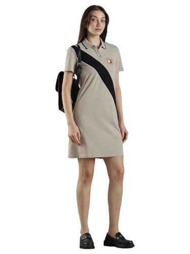 Cotton Polo Collar T-Shirt Dress
