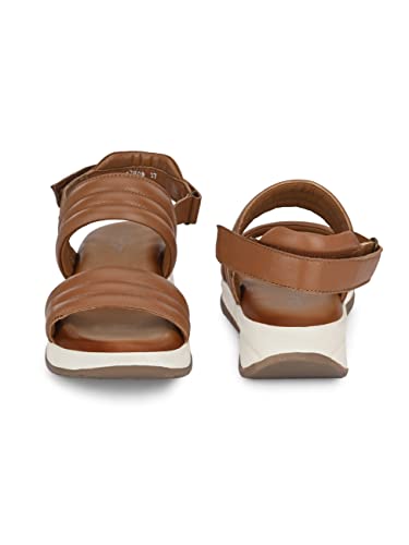 Delize Comfort Leather - Tan women leather sandals-39