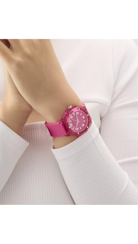 Guess Mini Hype 34 mm Pink Dial Analog Women Watch- GW0880L4